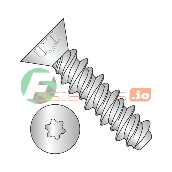 Newport Fasteners Thread Cutting Screw, #4 x 3/4 in, Zinc Plated Steel Flat Head Torx Drive, 10000 PK 118007 - main